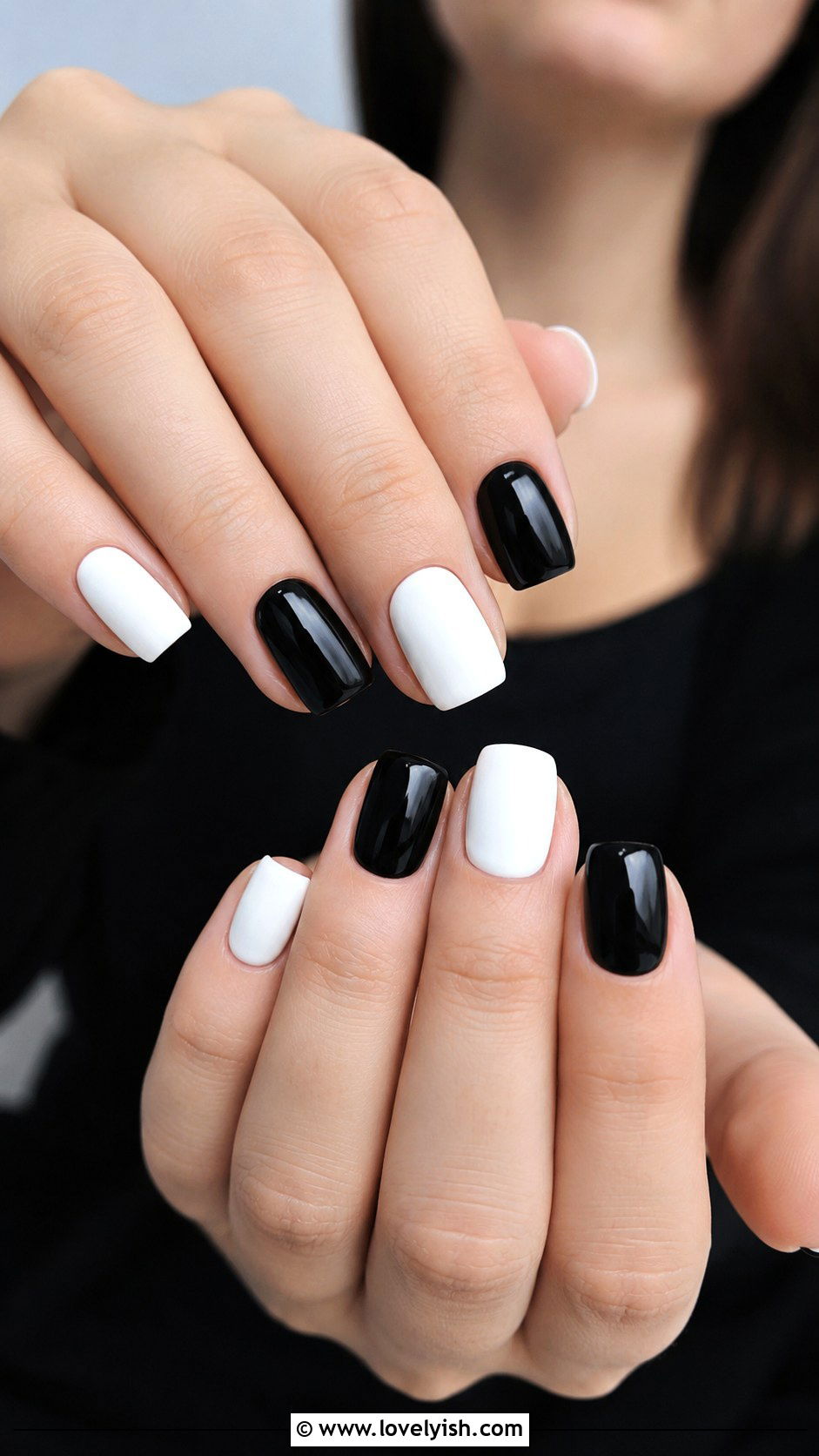 Monochrome Black and White Nails - 50 mens nail design ideas - 50 mens nail design ideas