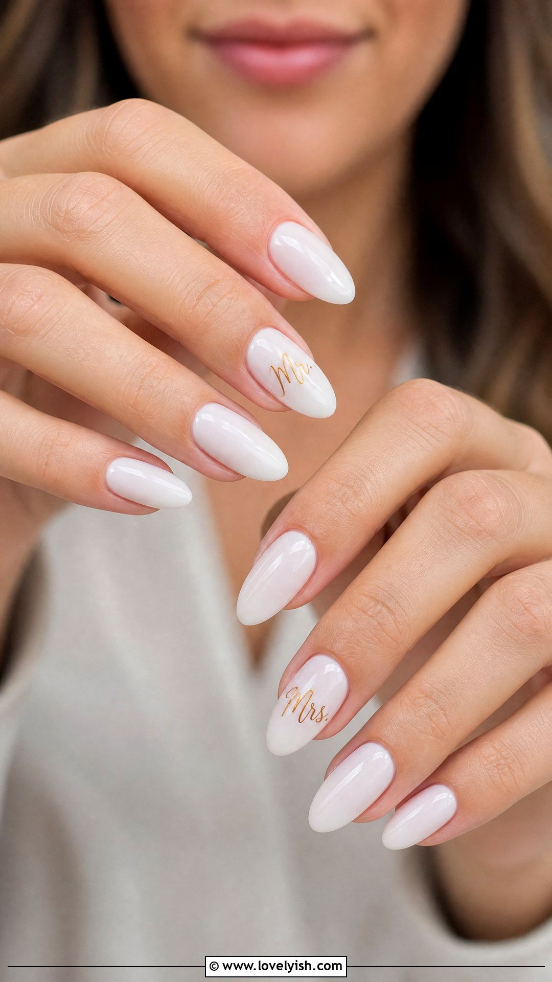 Mr and Mrs Script Bridal Nails - 50 bridal nails - 50 bridal nails