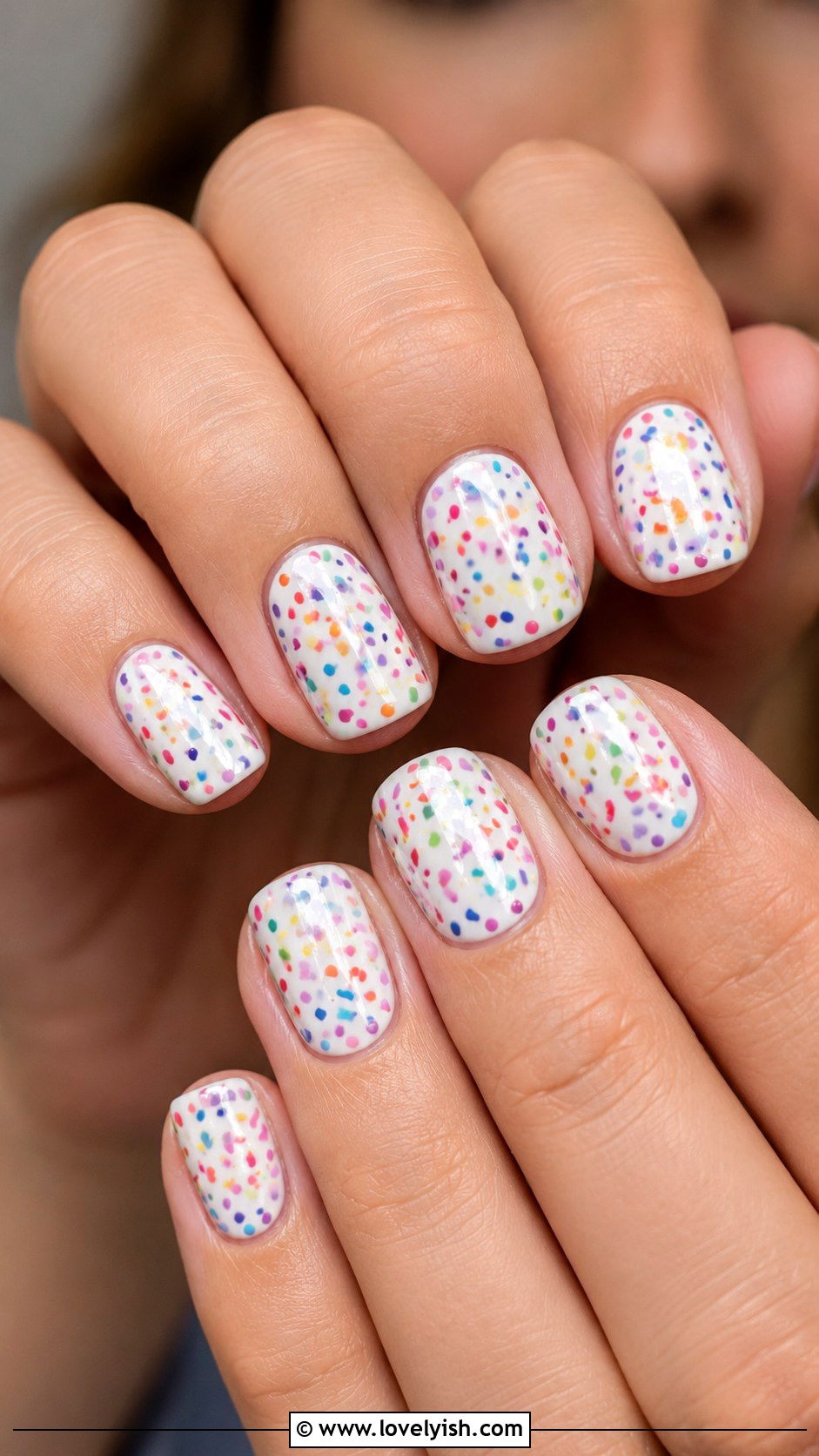 Multicolor Abstract Confetti Nails - 38 abstract nail art - 38 abstract nail art