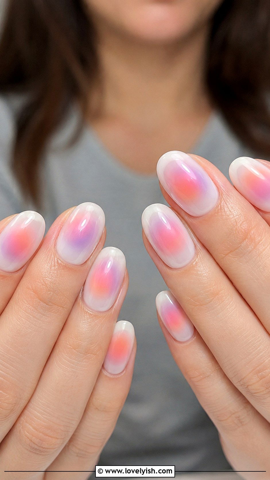 Multicolor Aura Nails - 43 nail art ideas - 43 nail art ideas