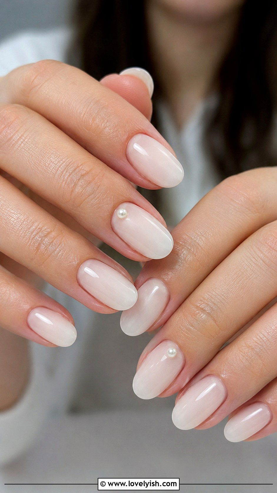 Natural Nails With Pearl Details - 50 natural nails - 50 natural nails