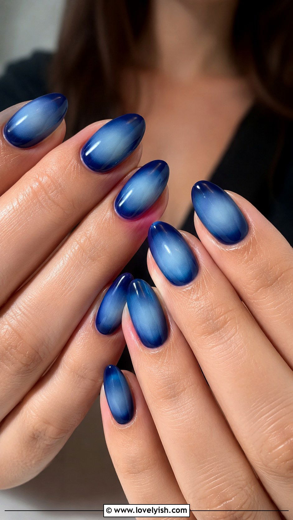 Navy Blue Aura Nails - 50 navy blue nail designs - 50 navy blue nail designs