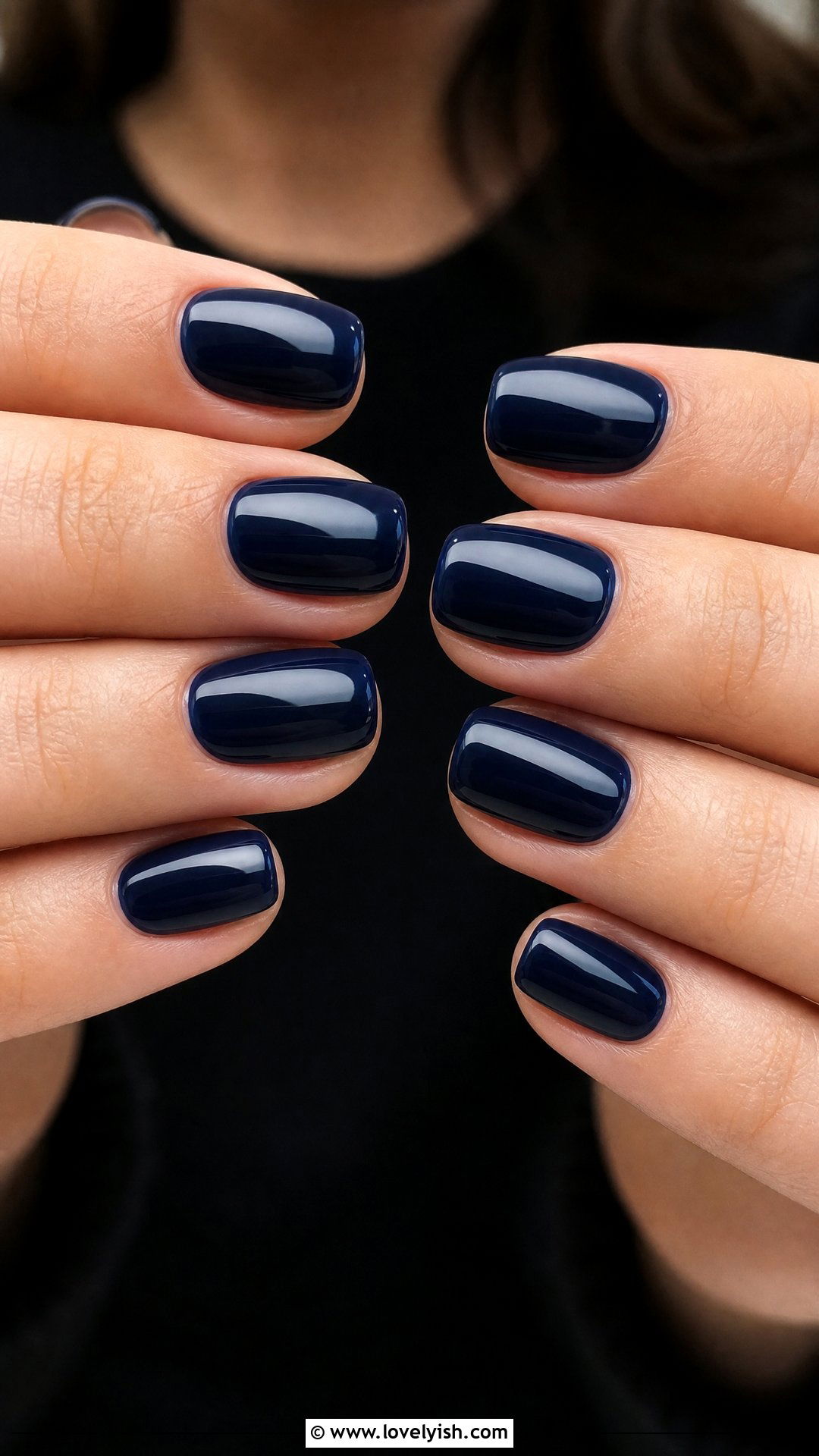 Navy Blue Gel Nails - 50 gel manicure - 50 gel manicure