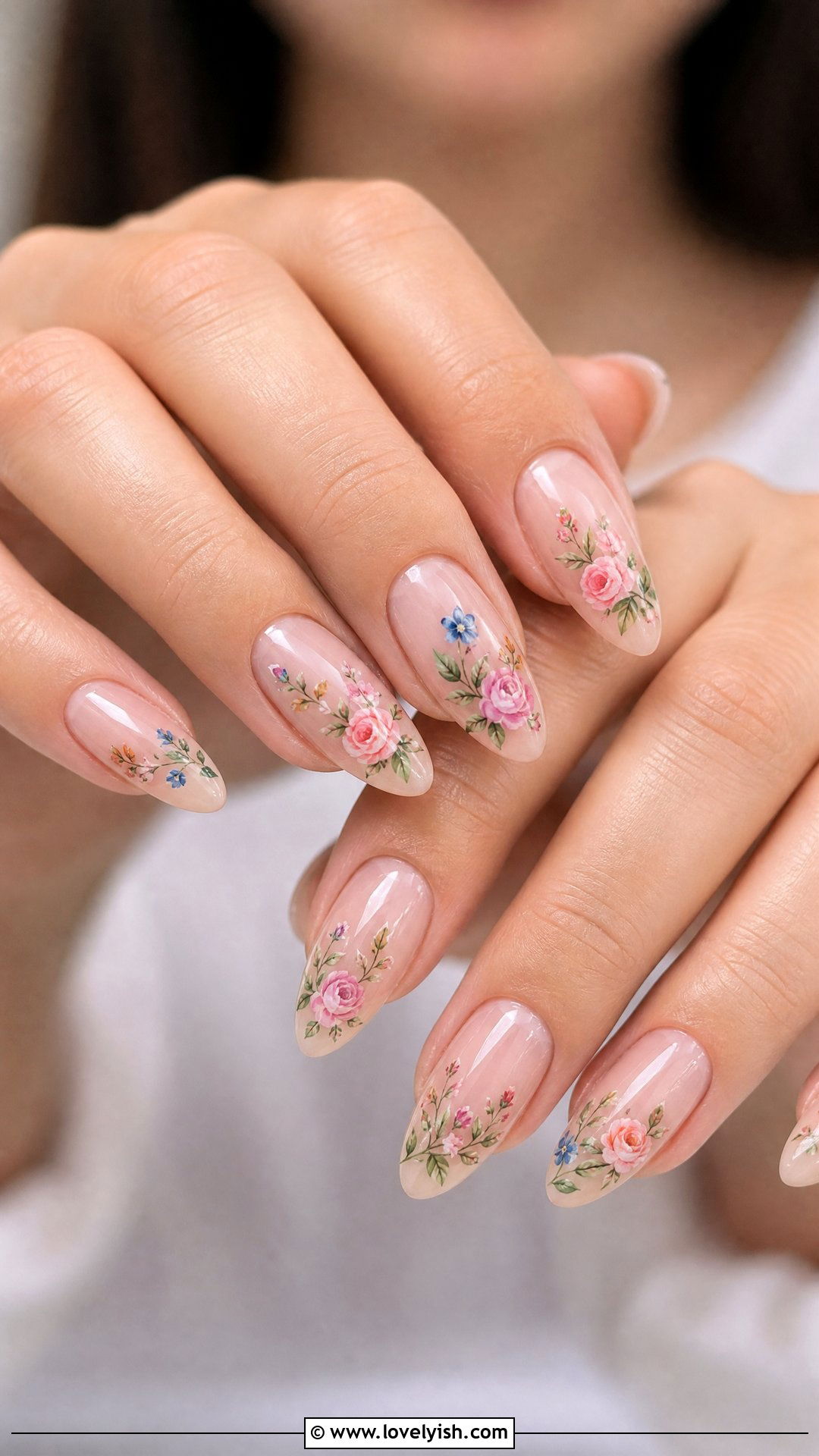 Negative Space Floral Nails - 36 nails design 2026 - 36 nails design 2026