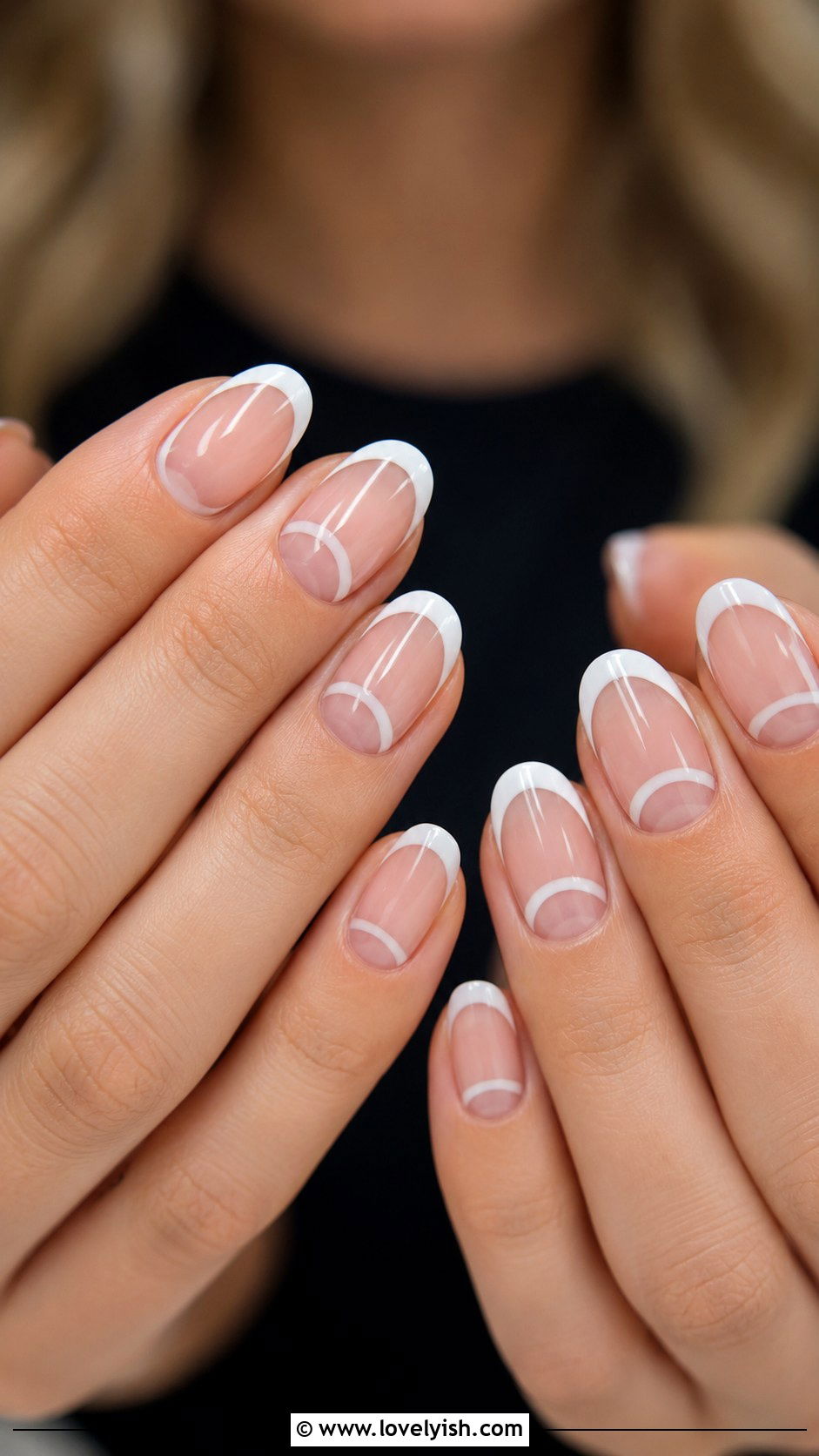 Negative Space French Nails - 50 trendy simple nail designs - 50 trendy simple nail designs