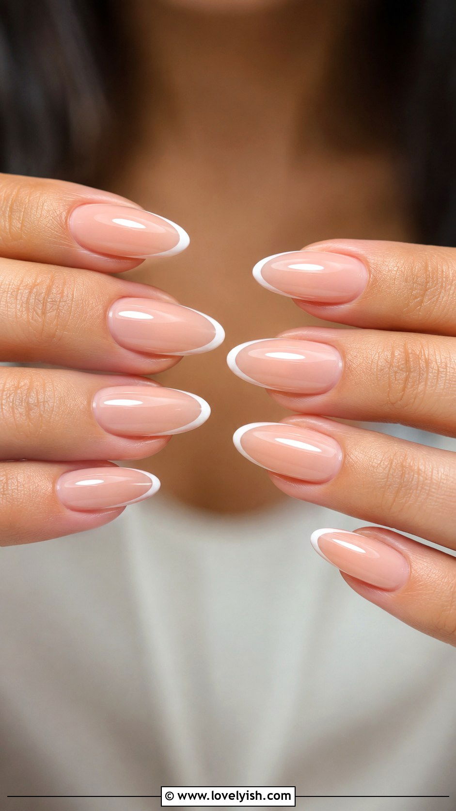 Negative Space French Nails - 33 minimalist nail designs - 33 minimalist nail designs