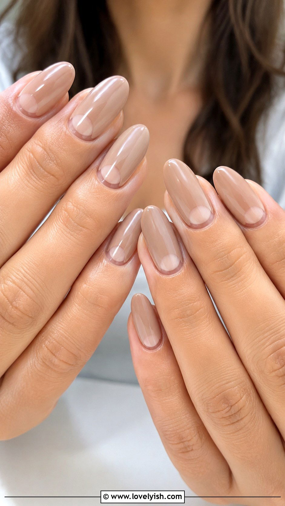 Negative Space Half Moon Nails - 25 minimalist nail ideas - 25 minimalist nail ideas