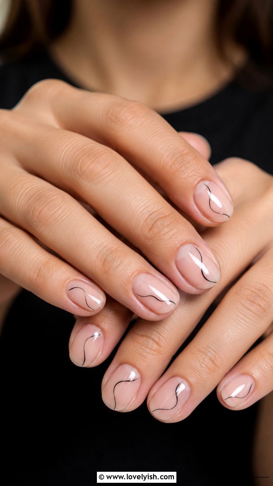 Negative Space Line Art Nails - 37 nails art ideas - 37 nails art ideas