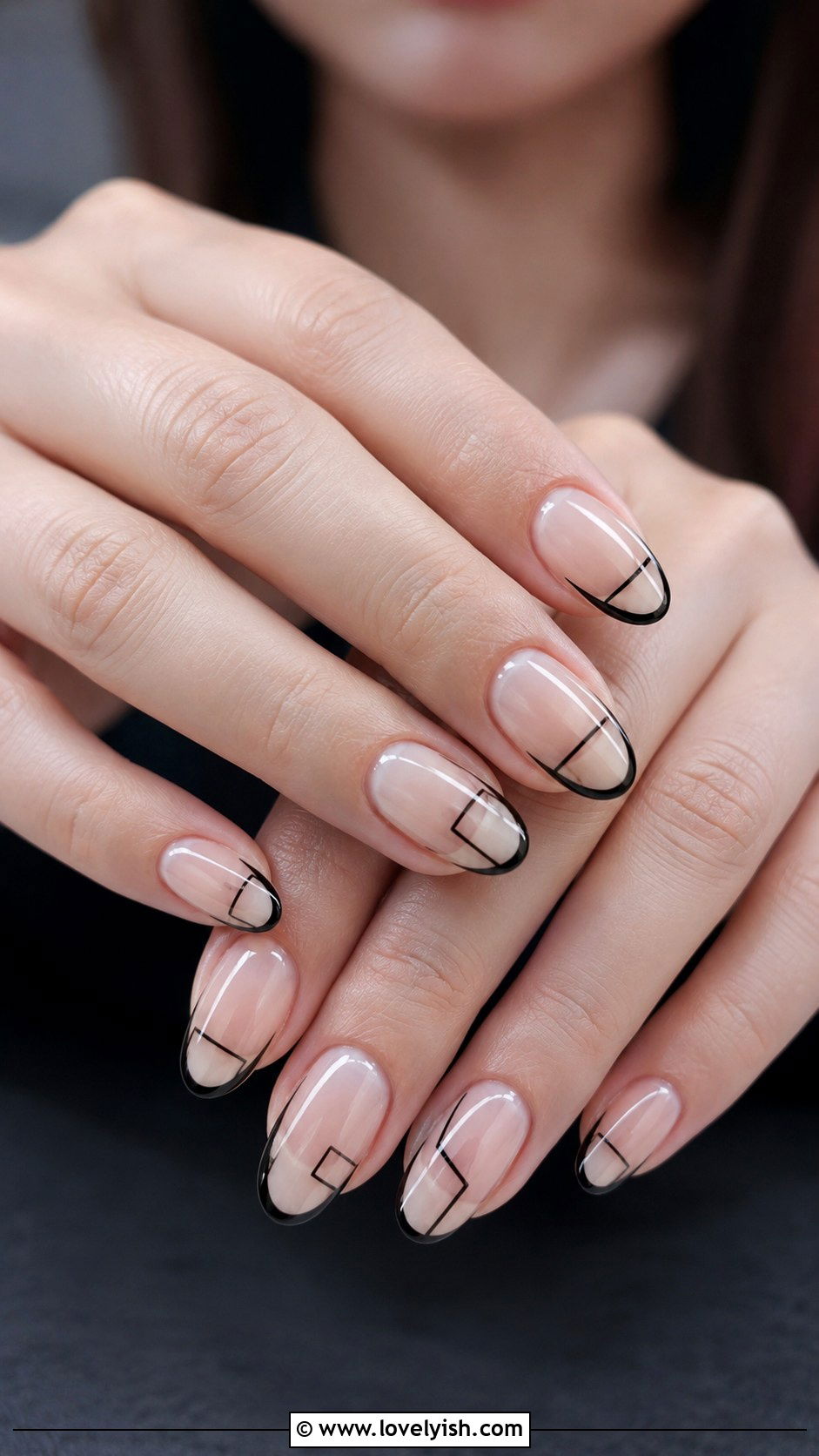 Negative Space Oval Nails - 50 oval nails - 50 oval nails