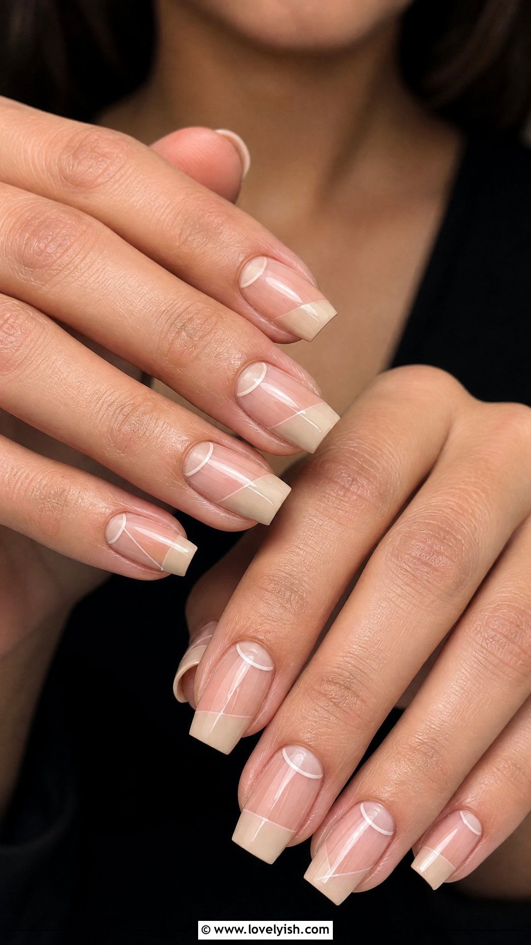 Negative Space Short Coffin Nails - 25 short coffin nails designs - 25 short coffin nails designs