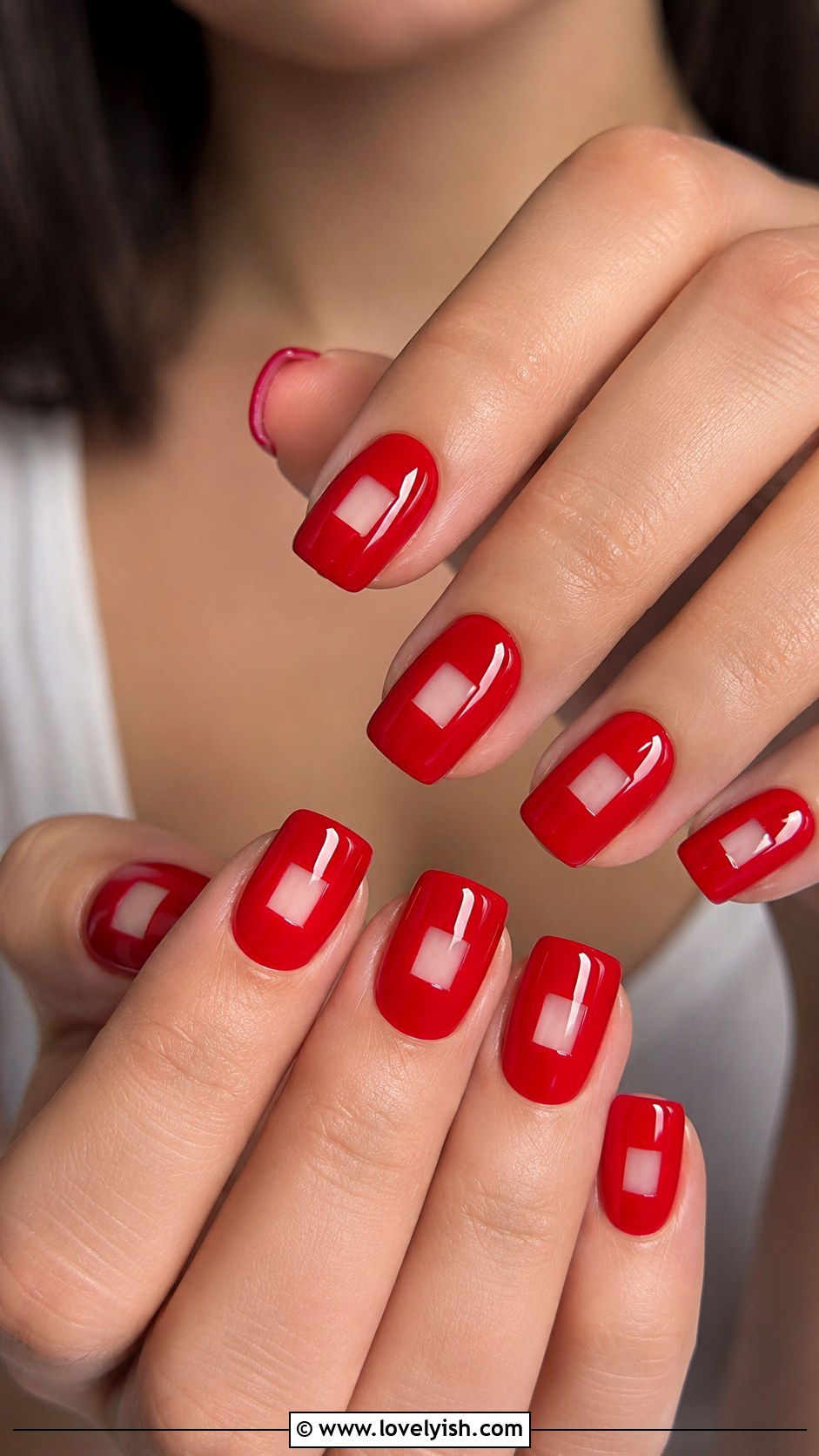 Negative Space Square Nails - 25 geometric nail designs - 25 geometric nail designs