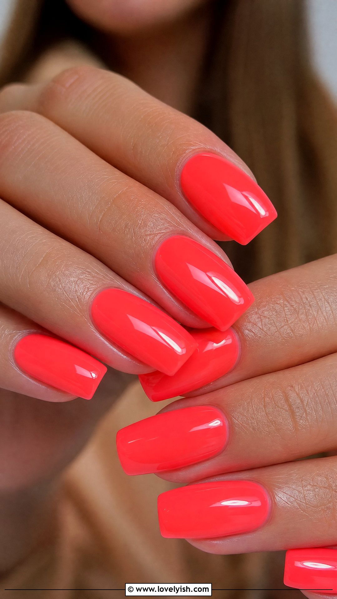 Neon Coral Nails - 50 coral nail designs - 50 coral nail designs