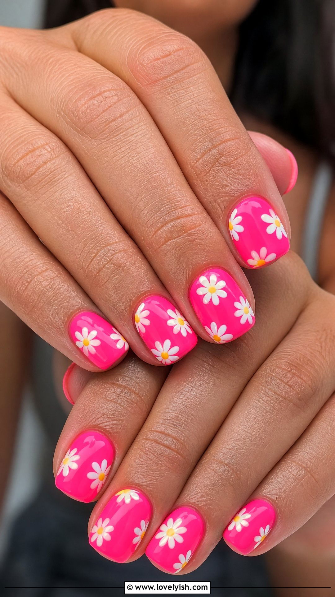 Neon Daisy Nails - 50 daisy nails - 50 daisy nails