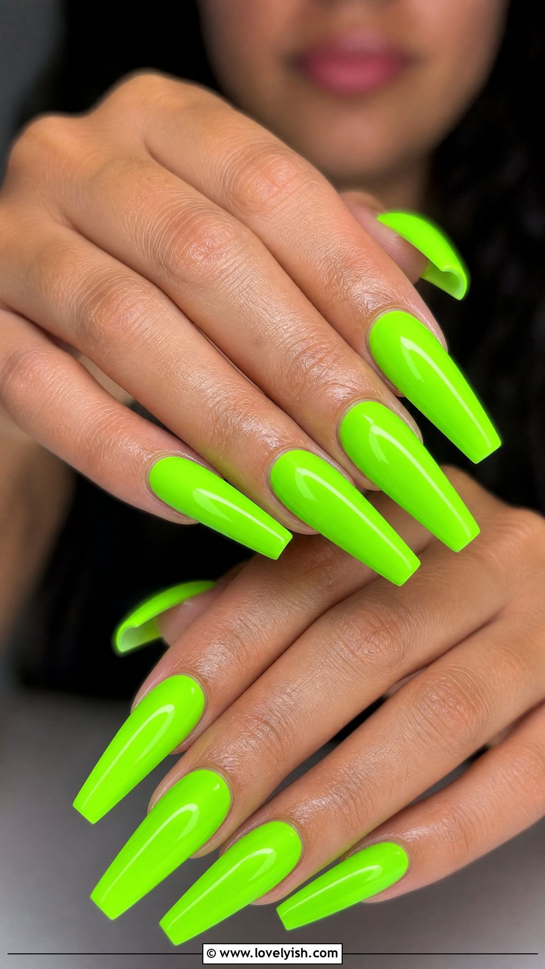Neon Green Coffin Nails - 50 coffin nails - 50 coffin nails