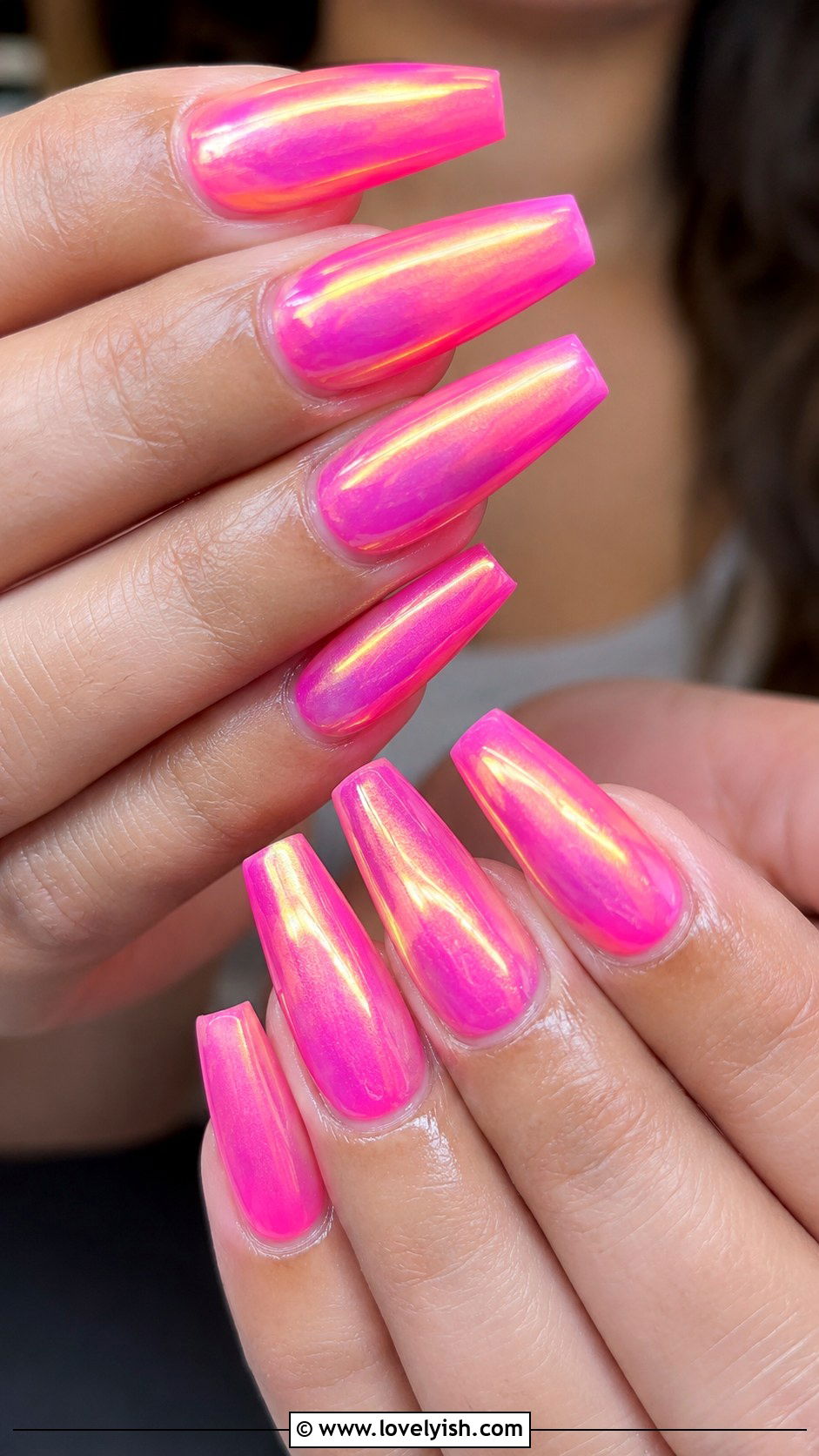Neon Pink Mermaid Nails - 50 mermaid nails - 50 mermaid nails
