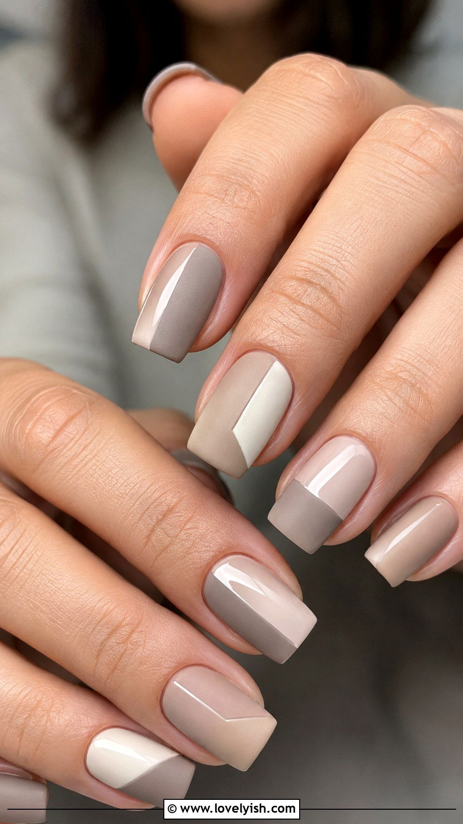 Neutral Color Block Nails - 50 neutral nails - 50 neutral nails