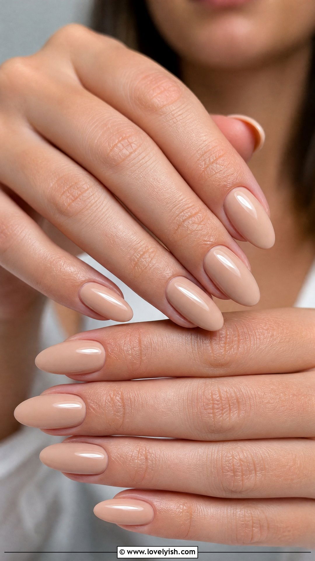 Nude Beige Minimalist Almond Nails - 50 almond nails - 50 almond nails