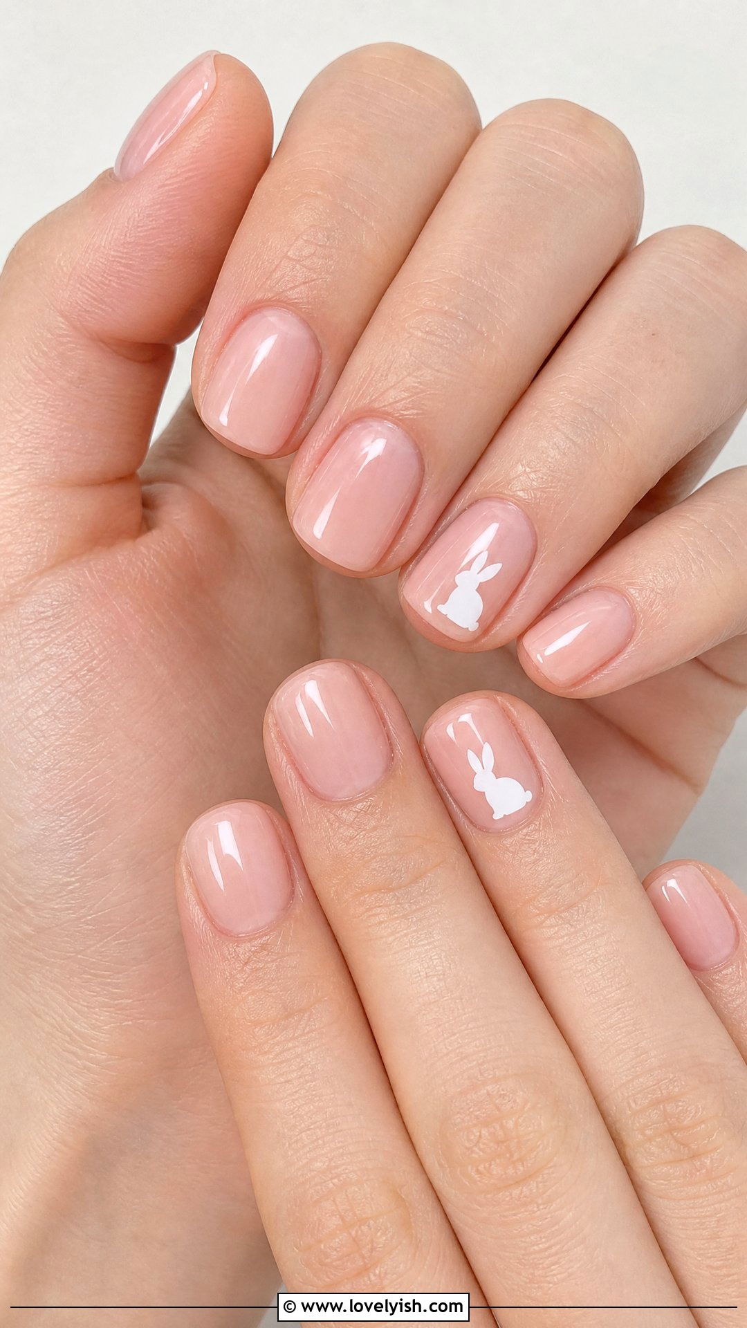 Nude Bunny Silhouette Nails - 25 easter nails design ideas - 25 easter nails design ideas