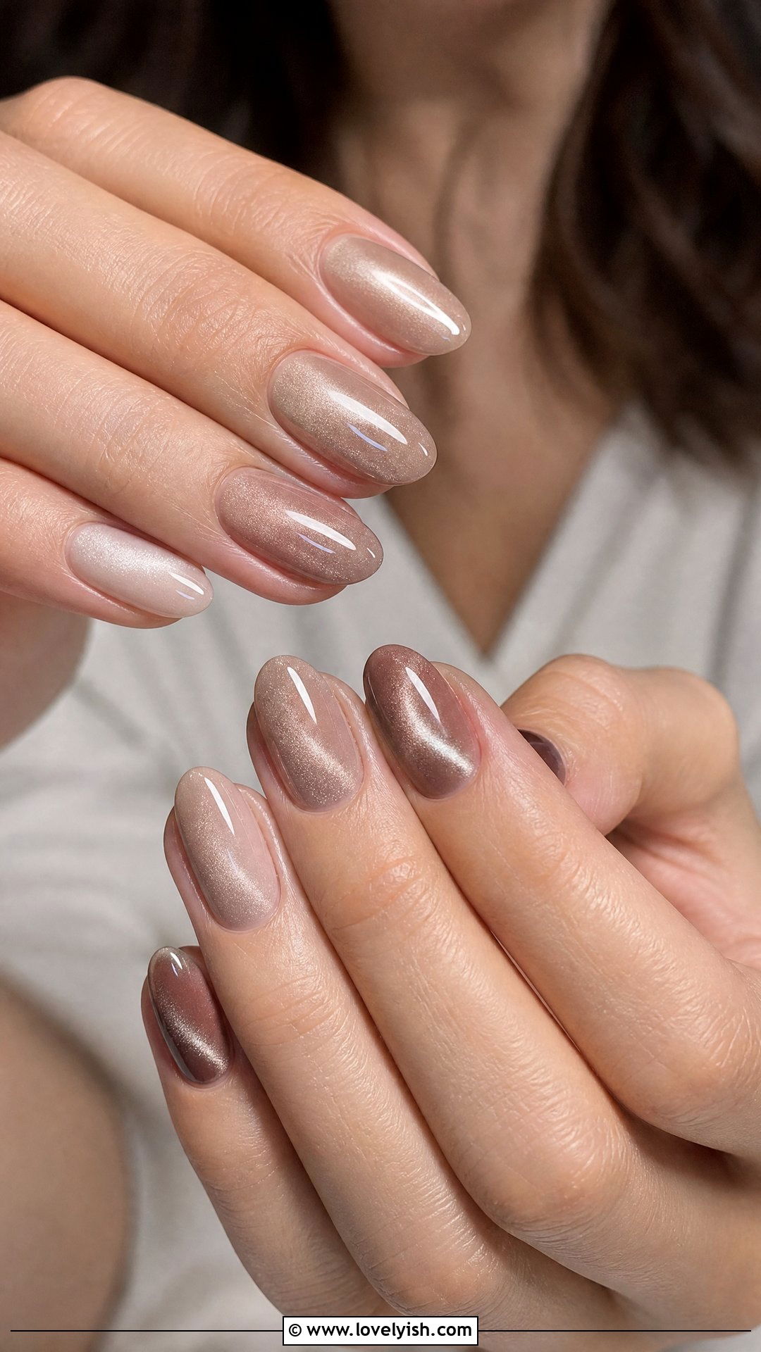 Nude Cat Eye Ombre Nails - 25 cat eye nails design ideas - 25 cat eye nails design ideas