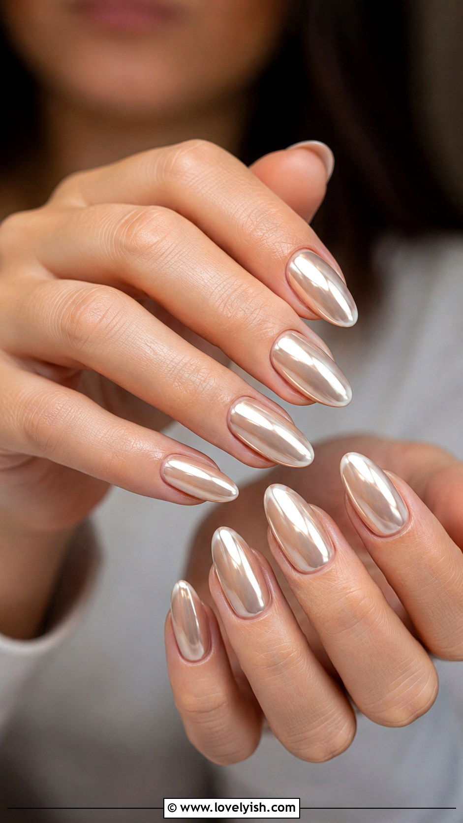 Nude Chrome Nails - 50 neutral nails - 50 neutral nails