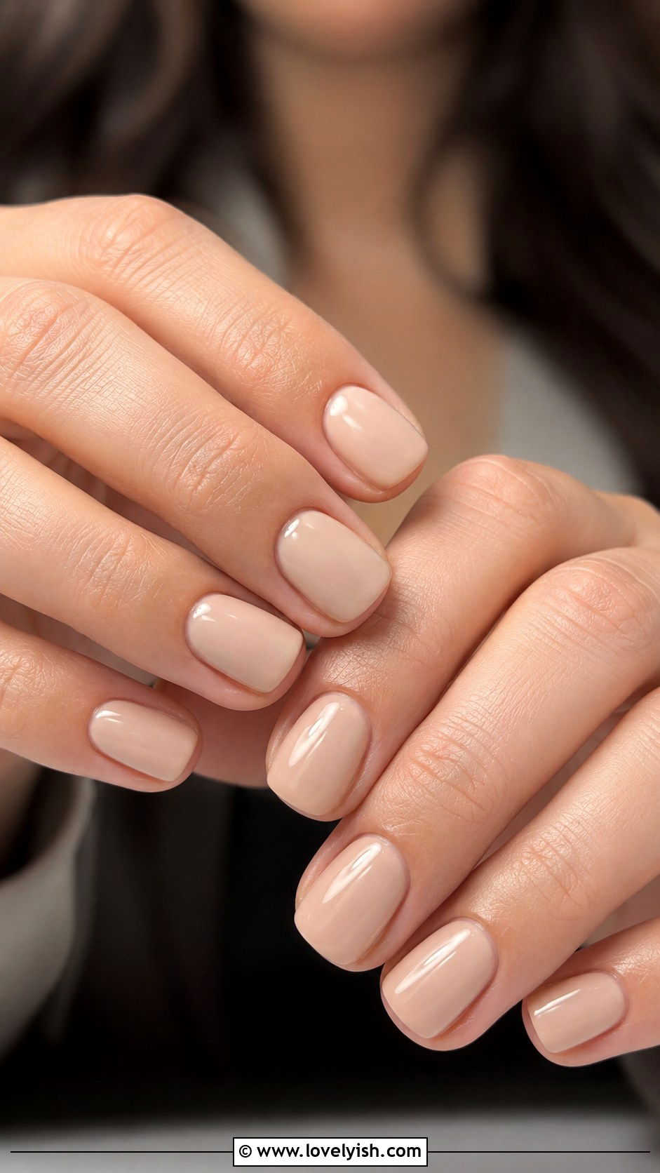 Nude Nails With Cherry Accents - 50 nude nails - 50 nude nails
