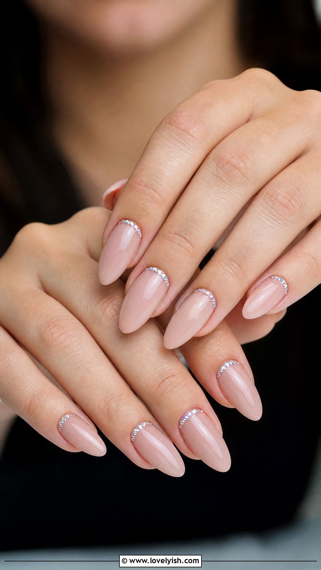 Nude Nails With Rhinestones - 50 nude nails - 50 nude nails
