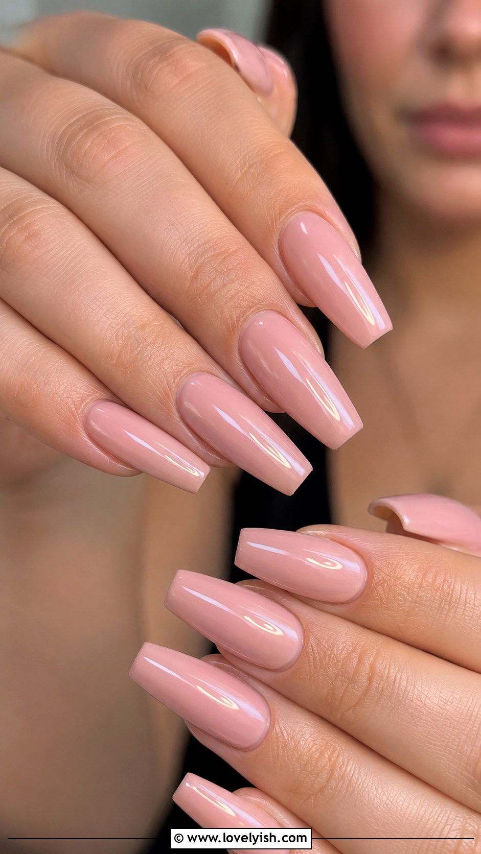 Nude Pink Coffin Nails - 50 trendy simple nail designs - 50 trendy simple nail designs
