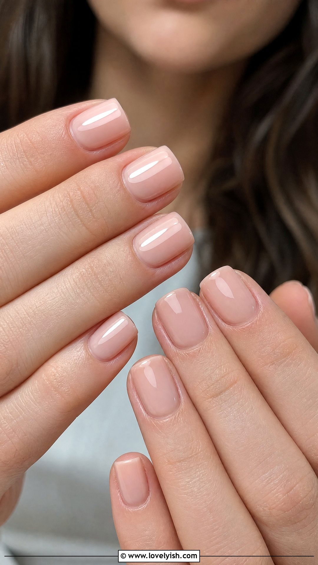 Nude Pink Glossy Nails - 38 classy nail designs - 38 classy nail designs
