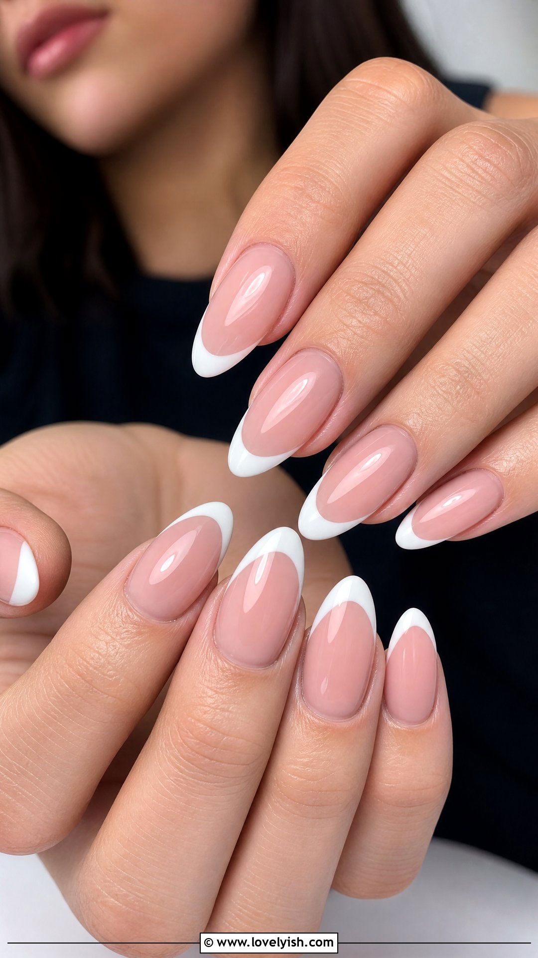Nude Pink Polygel French Tip Nails - 50 polygel nails - 50 polygel nails