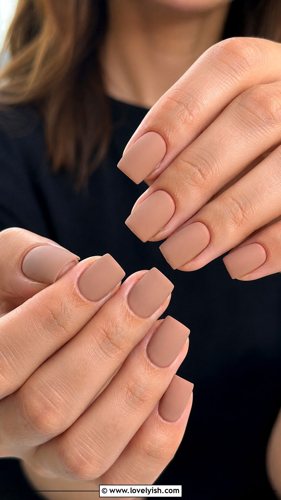 Nude Square Nails With Matte Top - 50 neutral nails - 50 neutral nails