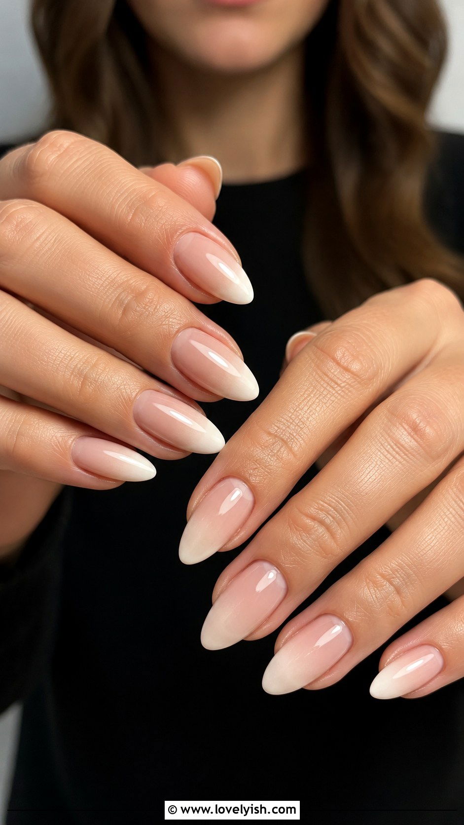Nude To Cream Ombre Nails - 25 elegant nail designs - 25 elegant nail designs