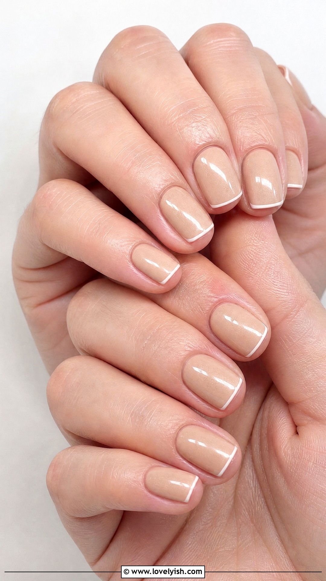 Nude With Micro French Tip Nails - 50 elegant nails - 50 elegant nails