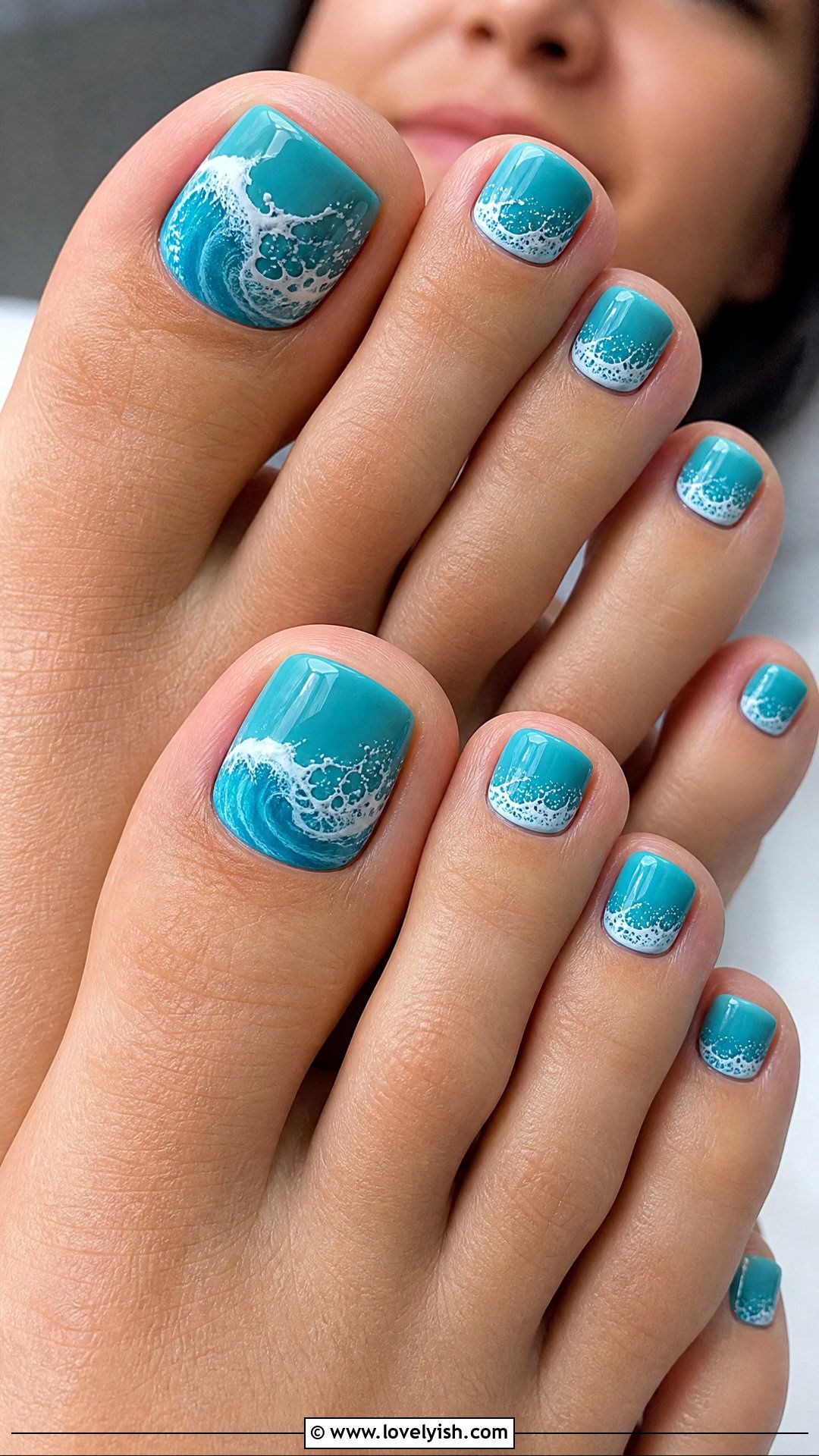 Ocean Wave Pedicure - 50 summer pedicure - 50 summer pedicure