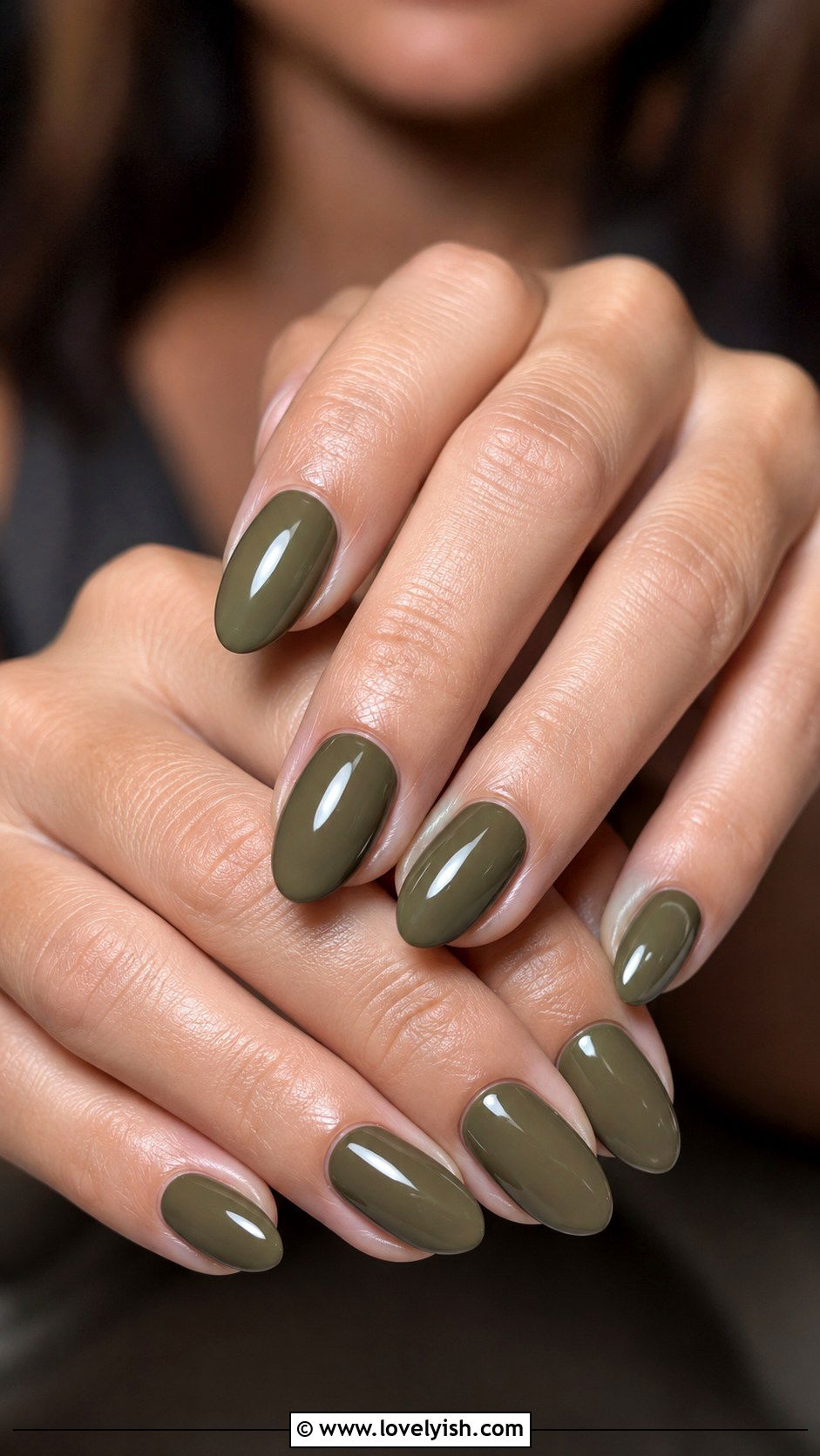 Olive Green Earthy Gel X Nails - 50 gel x nails - 50 gel x nails