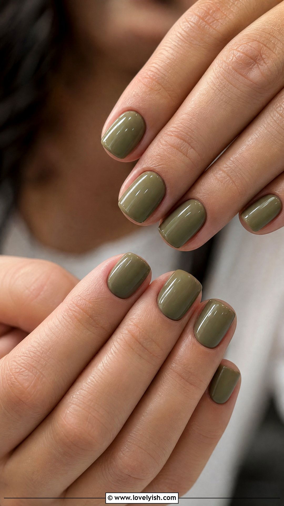 Olive Green Short Nails - 50 classy short nail designs - 50 classy short nail designs