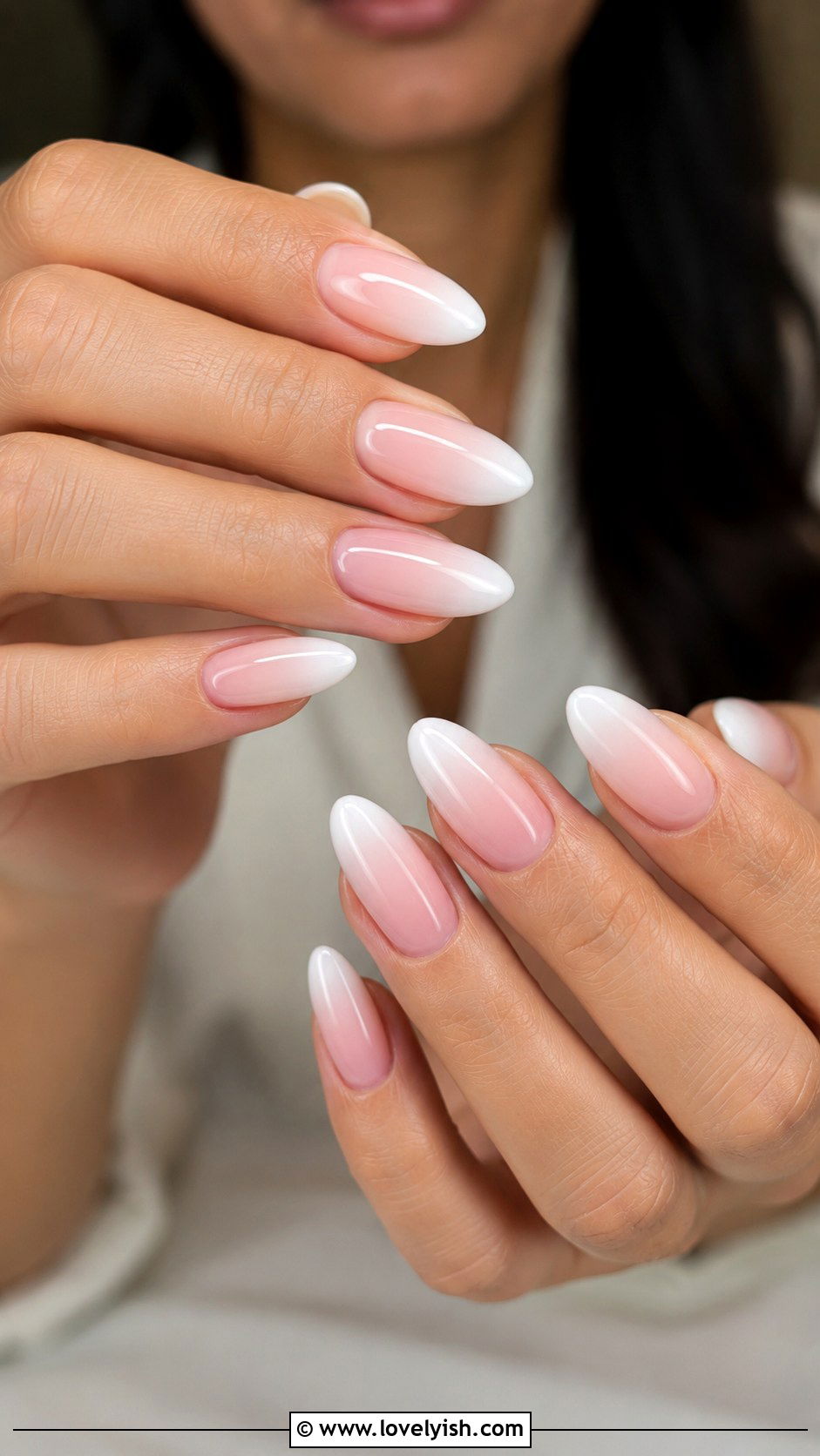 Ombre Blush to White Wedding Nails - 38 wedding nail designs - 38 wedding nail designs
