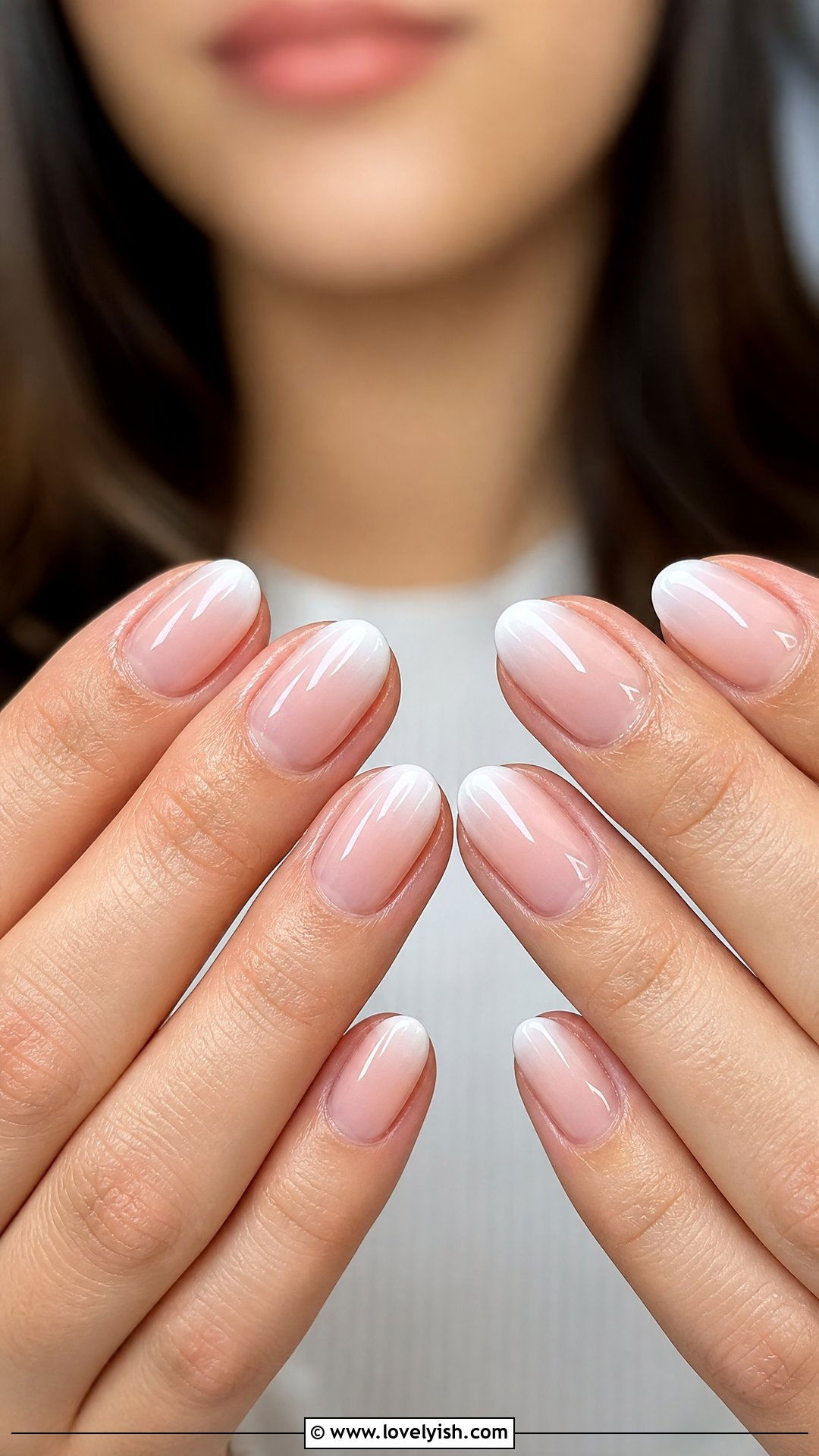Ombre French Tip Short Nails - 50 short french tip nails - 50 short french tip nails