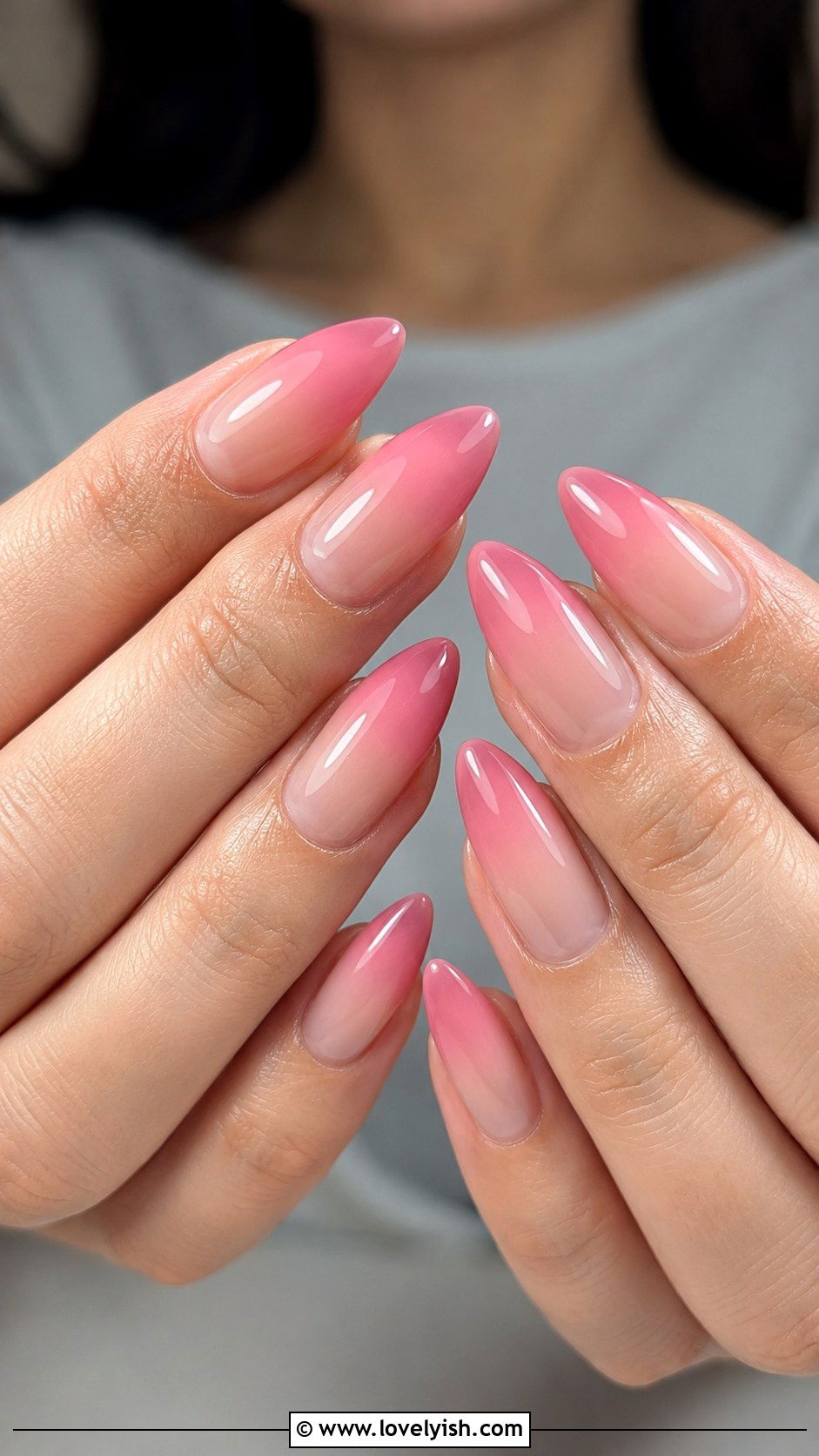 Ombre Pink to Nude Gradient Nails - 50 nails - 50 nails