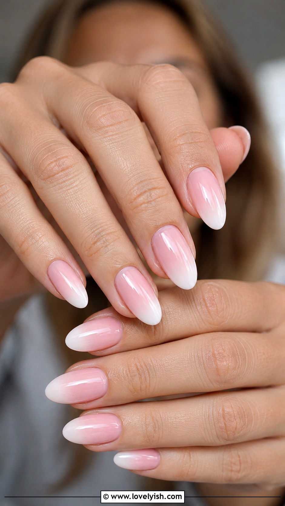 Ombre Pink to White Nails - 50 trendy simple nail designs - 50 trendy simple nail designs