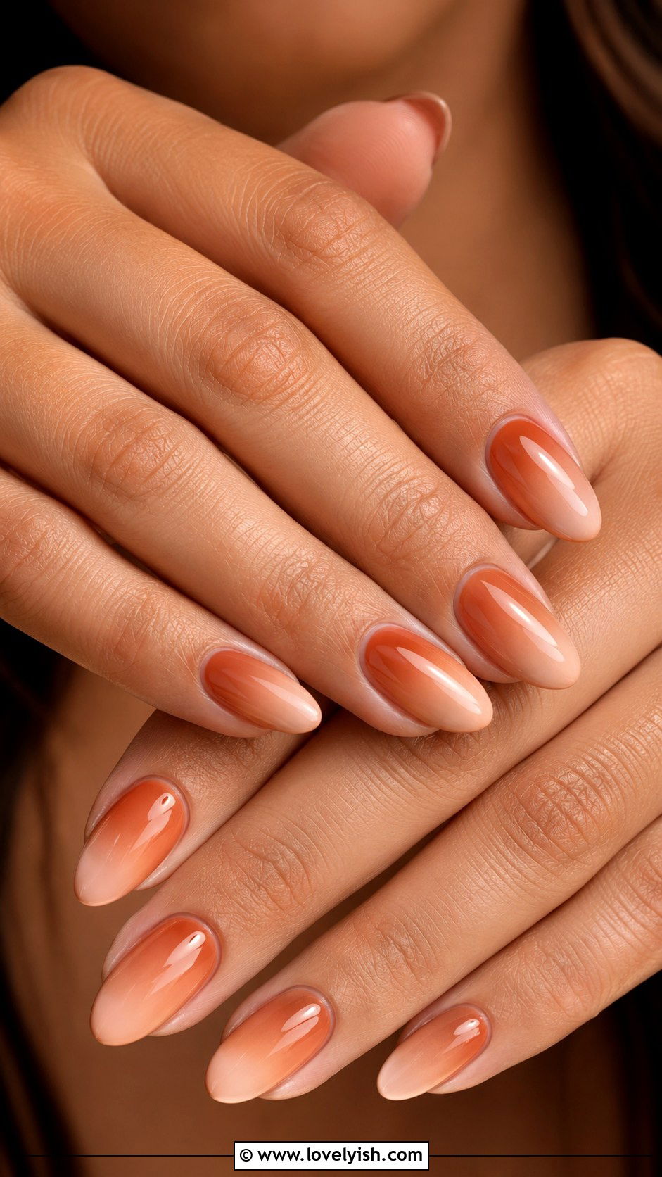 Ombre Terracotta and Nude Nails - 50 western nail designs - 50 western nail designs