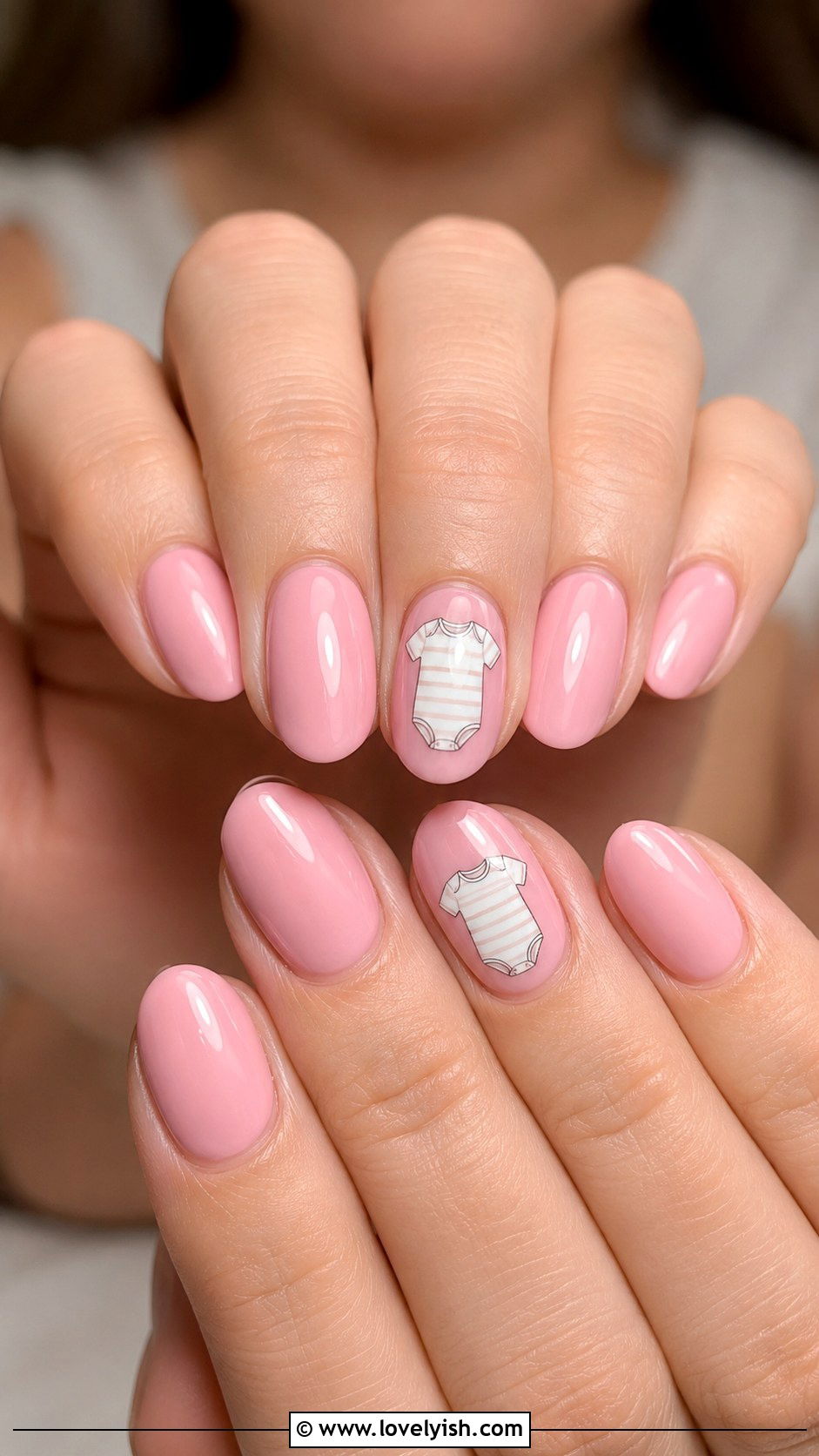 Onesie Charm Nail Art - 50 baby shower nails - 50 baby shower nails