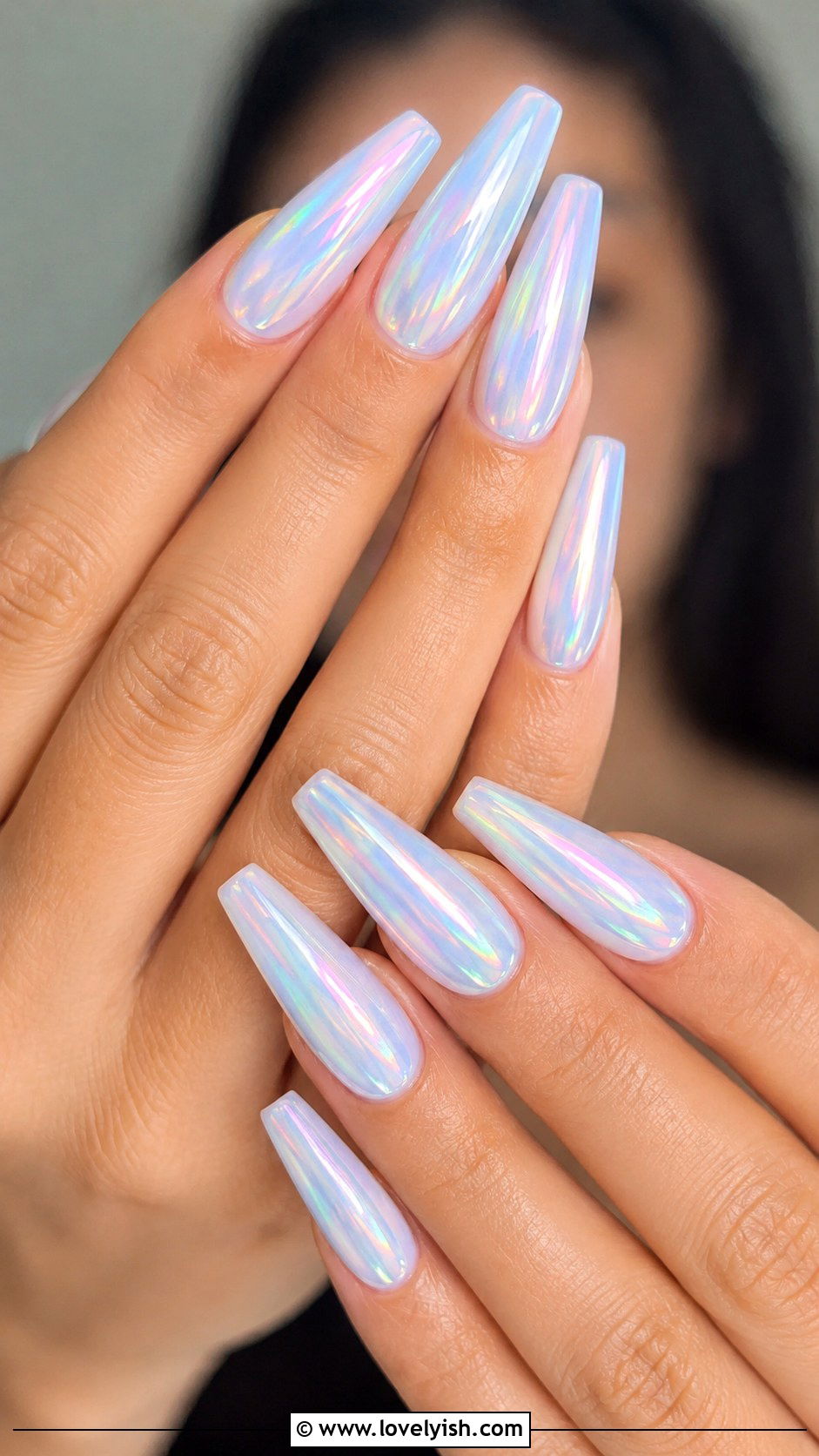 Opal Iridescent Nails - 25 mothers day nail designs - 25 mother's day nail designs
