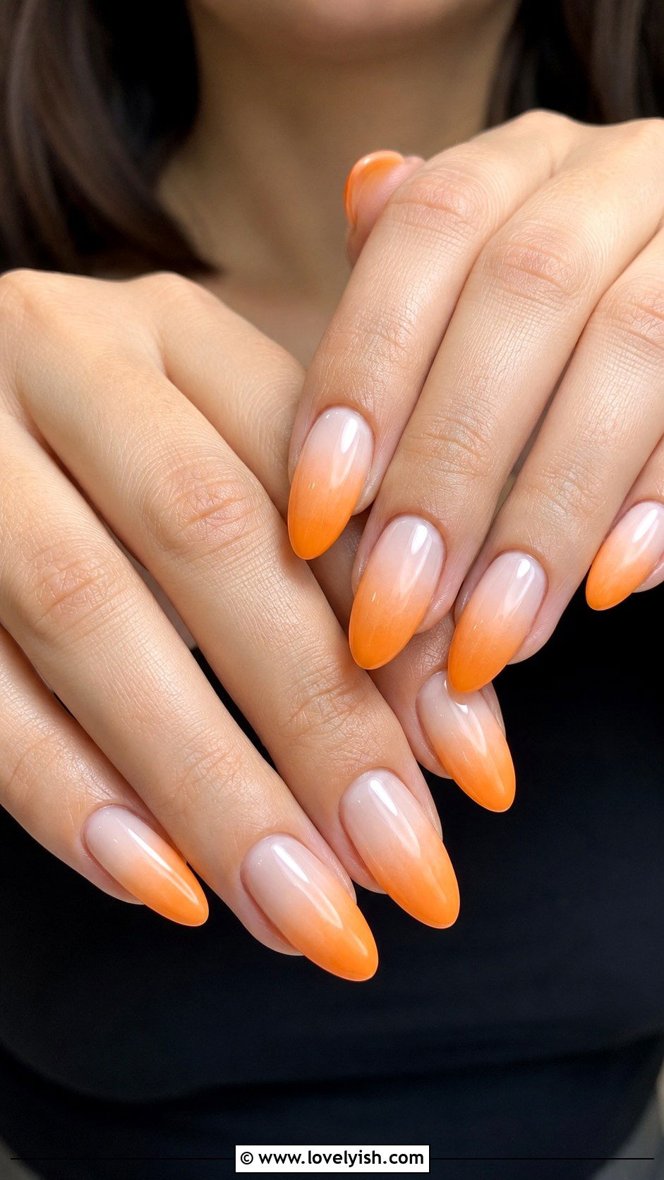Orange Creamsicle Ombre Nails - 43 summer nail designs - 43 summer nail designs