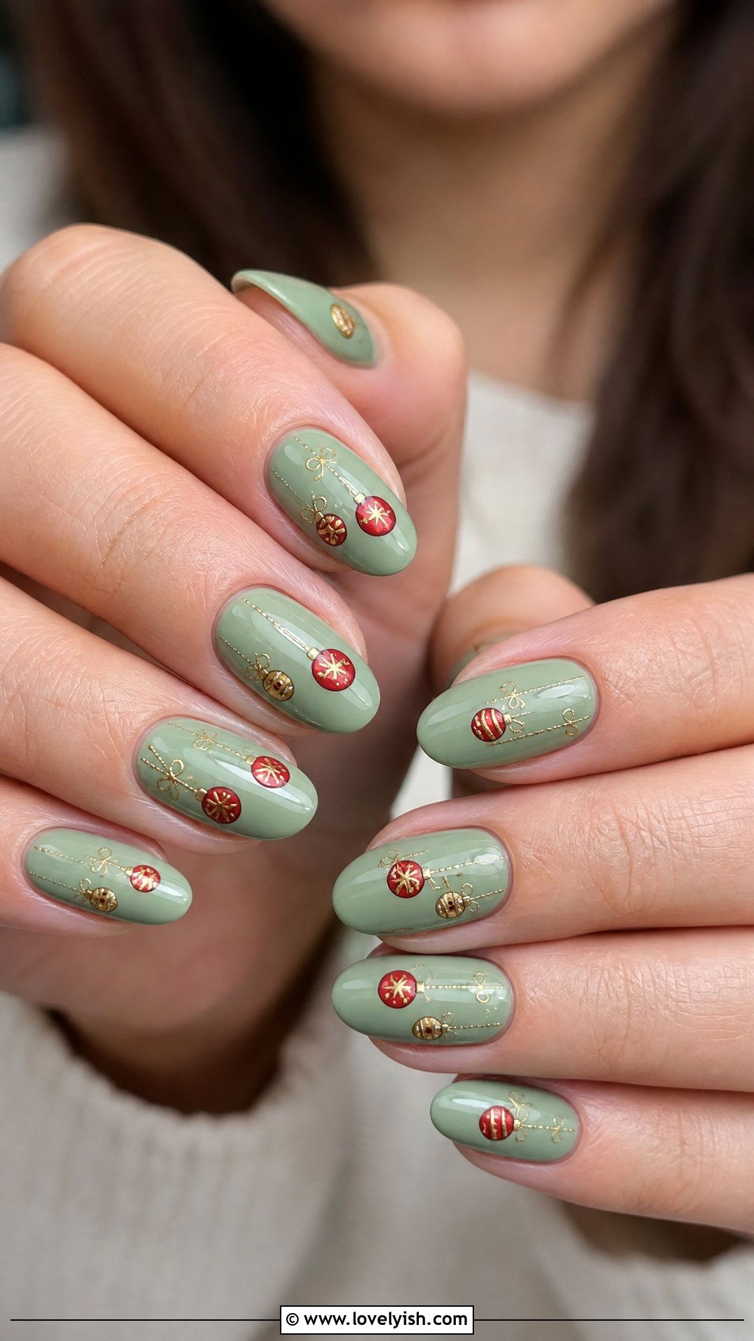 Ornament Print Holiday Nails - 50 holiday nails - 50 holiday nails