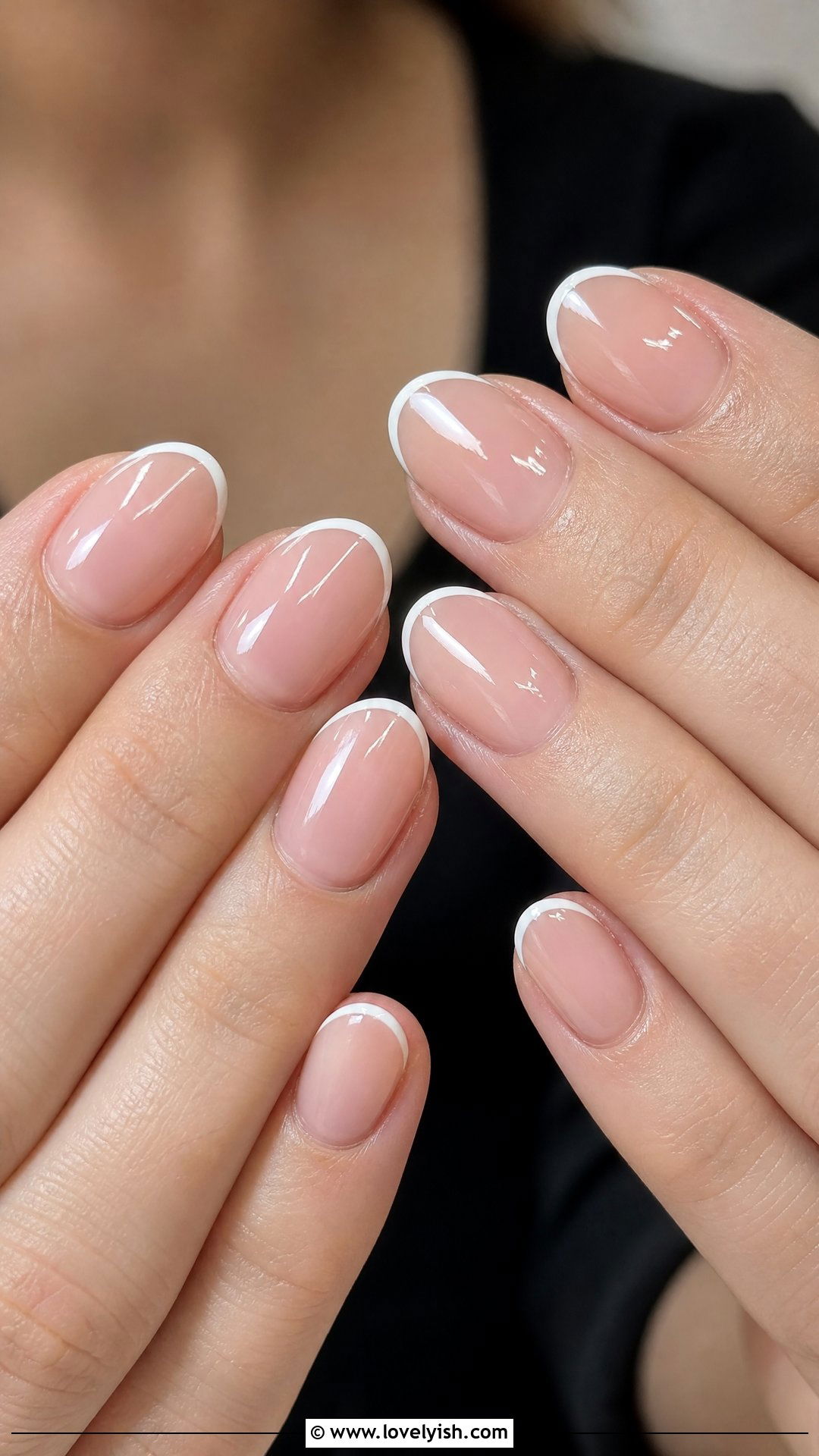 Oval Natural French Tips - 50 minimalist french tips - 50 minimalist french tips