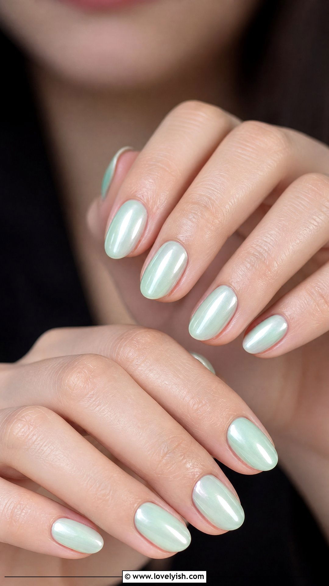 Pale Mint Green Glazed Nails - 50 elegant nails - 50 elegant nails