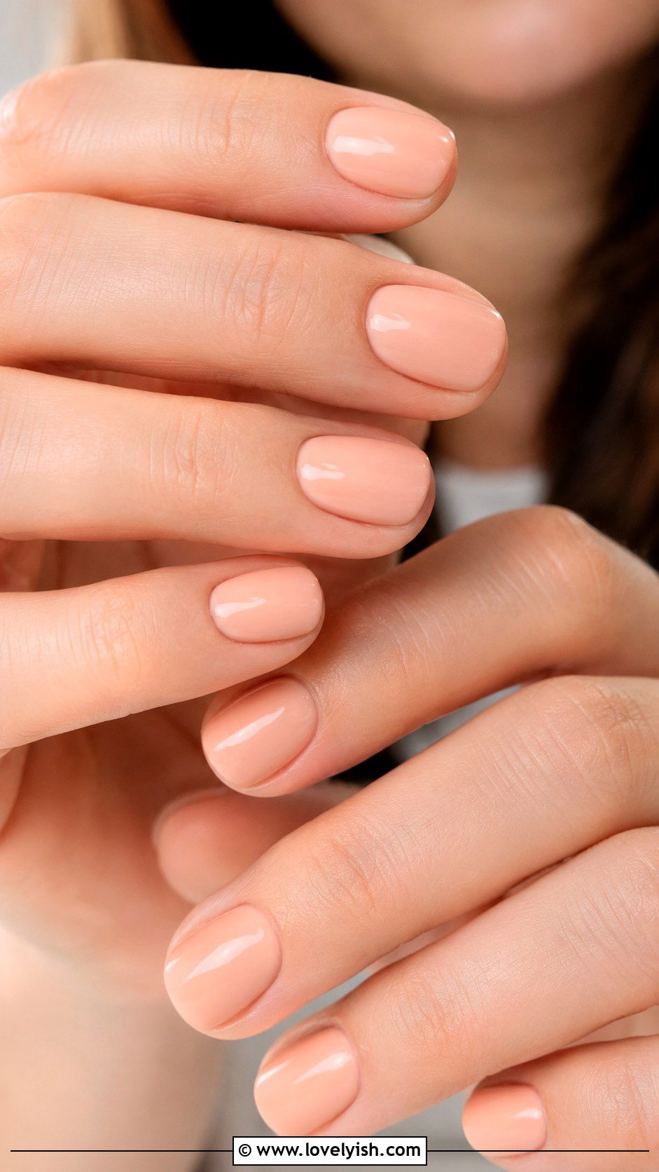 Pale Peach Short Round Nails - 50 work appropriate nails - 50 work appropriate nails
