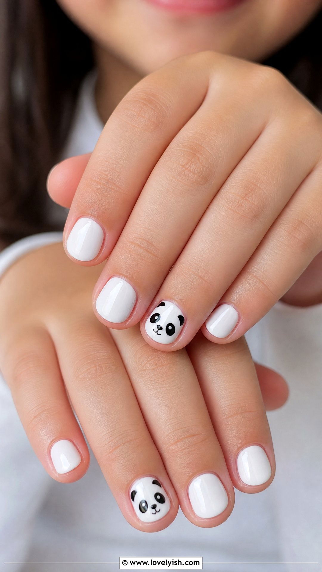 Panda Bear Nails - 32 nail designs for kids - 32 nail designs for kids