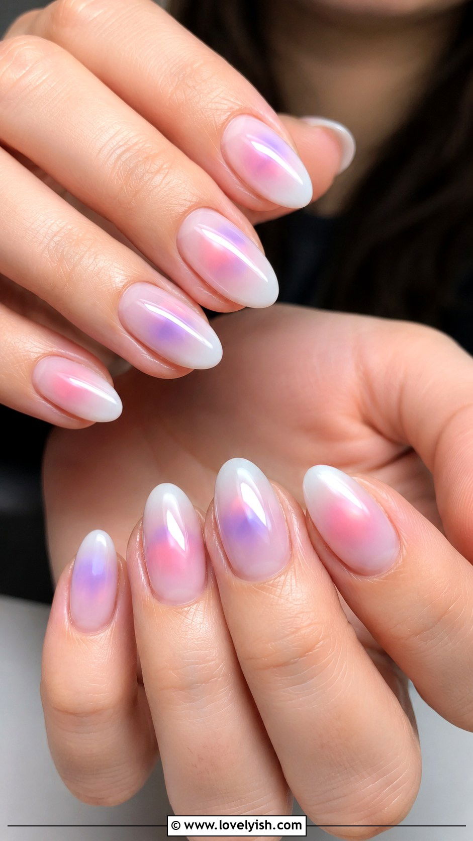 Pastel Aura Acrylic Nails - 33 acrylic nail ideas - 33 acrylic nail ideas