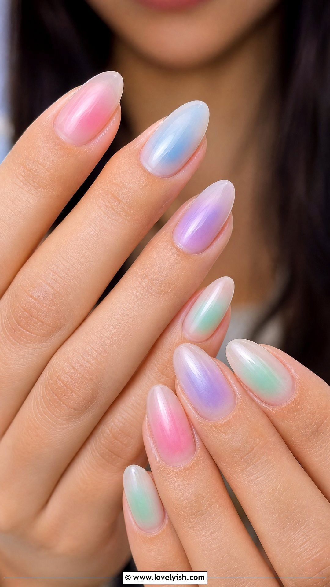 Pastel Aura Ombre Nails - 50 spring nails - 50 spring nails